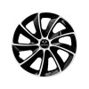 Set 4 Capace Roti potrivite jantelor de 15 inch, pentru SsangYong, model Stig Extra Black &amp; White, Autohelix MSA