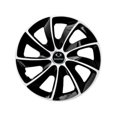 Set 4 Capace Roti potrivite jantelor de 16 inch, pentru SsangYong, model Stig Extra Black &amp;amp; White foto