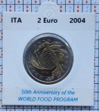 Italia 2 euro 2004 UNC - World Food Program km 237 cartonas personalizat D50001, Europa