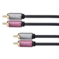Cablu 2rca-2rca 1.0m kruger&amp;amp;matz foto