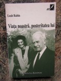 VIATA NOASTRA, POSTERITATEA LUI-LEAH RABIN