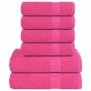 Set prosoape 6 piese roz 360 g/m&sup2; 100% bumbac