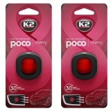 Cumpara ieftin Pachet 2 x odorizant auto K2 poco cherry (Unisex)