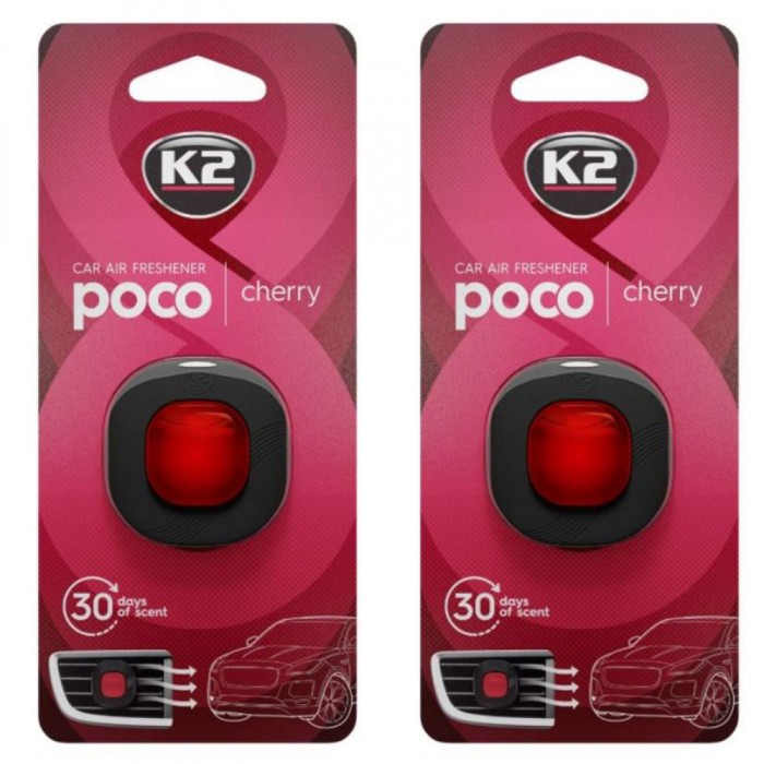 Pachet 2 x odorizant auto K2 poco cherry (Unisex)