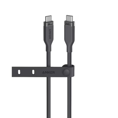 Anker - Video Data Cable USB 4 Gen 2 (A80N1H11) - Type-C to Type-C, 20Gbps, 4K UHD Display, 240W, 0.9m - Black foto