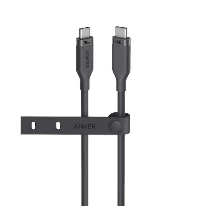 Anker - Video Data Cable USB 4 Gen 2 (A80N1H11) - Type-C to Type-C, 20Gbps, 4K UHD Display, 240W, 0.9m - Black