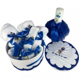 Cumpara ieftin Trusou botez, 10 piese brodate, Model Ursulet Cu Baloane, Albastru- BT41