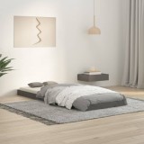 VidaXL Cadru de pat mic Single, gri, 75x190 cm, lemn masiv de pin 823486