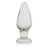 Dop Anal Din Sticla Borosilicata Glass Romance, Transparent, 12 cm