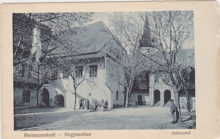CP SIBIU Hermannstadt rathaushof curtea primariei ND(1917)