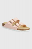 Birkenstock papuci Arizona femei, culoarea roz, 1026448