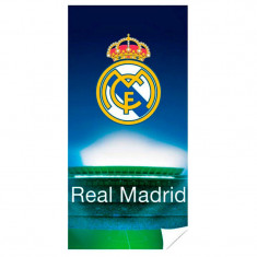 Prosop Real Madrid, albastru-verde, 70x140cm, microfibra foto