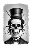 Cumpara ieftin Sticker decorativ, Schelete Majordom, Negru, 85 cm, 9201ST, Oem