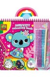 Carte de Activitati 3 in 1 cu Diamante, Strasuri, Razuit si Sclipici - Educativa pentru Copii