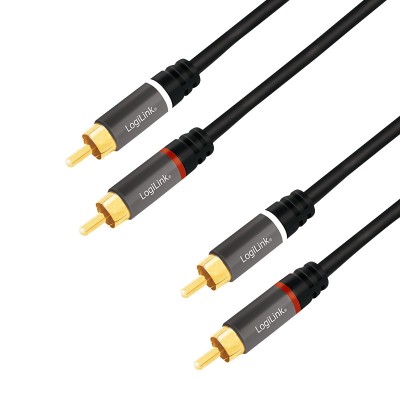 CABLU audio LOGILINK stereo (RCA T/T), 1.5m, conectori auriti, negru &amp;quot;CA1203&amp;quot; (timbru verde 0.18 lei) foto