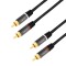 CABLU audio LOGILINK stereo (RCA T/T), 1.5m, conectori auriti, negru &quot;CA1203&quot; (timbru verde 0.18 lei)