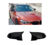 Capace Oglinzi Tip Batman Negru Lucios BMW Seria 3 F30 F31 (2011-2018) - Set Ornamente Exterioare Tuning Auto