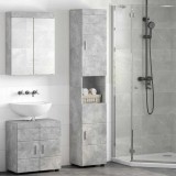 vidaXL Dulap de Baie TULUM Gri beton 37 x 31.5 x 203 cm Lemn compozit 880354