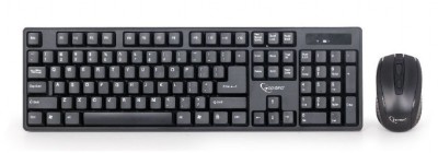 KIT wireless GEMBIRD, tastatura wireless 104 taste + mouse wireless 1000dpi, 4 butoane, rotita scroll, black &amp;quot;KBS-W-01&amp;quot; (timbru verde 0.8 lei) foto