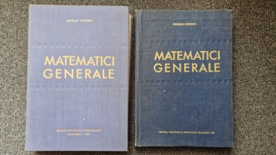 MATEMATICI GENERALE - Cristescu (2 volume) foto