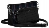 Women&amp;#039;s Checked and Crocodile Leather Patterned Letterbag, Negru, Marime universala, David Jones