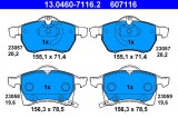 ATE 13.0460-7116.2 set placute frana,frana disc