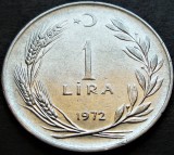 Cumpara ieftin Moneda 1 LIRA TURCEASCA - TURCIA, anul 1972 * cod 155 A, Europa