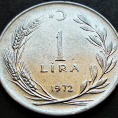 Moneda 1 LIRA TURCEASCA - TURCIA, anul 1972 * cod 155 A