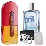 Cumpara ieftin Set apa de toaleta Full Speed Boost 75 ml, apa de toaleta Individual Blue 100 ml, card multifunctional de supravietuire, otel inoxidabil, Avon