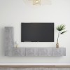 VidaXL Set dulap TV, 3 piese, gri beton, PAL
