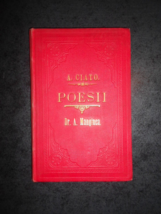 Aurel Ciato - Poesii (1896, prima editie, legatura originala)
