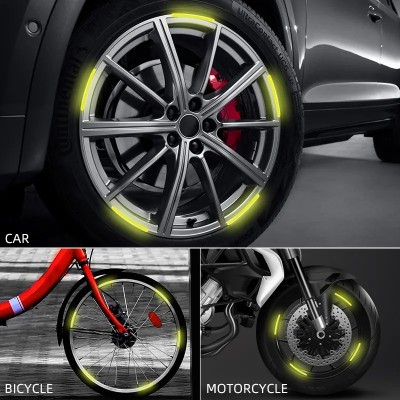 Set 20 bucati Elemente Reflectorizante &amp;quot;Wheel Arch&amp;quot; pentru autoturisme, biciclete, motociclete, atv-uri, scutere, culoare Argintiu FAVLine Selection foto