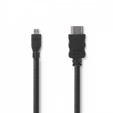 Cablu HDMI tata - micro HDMI 4K cu Ethernet 1.5m negru Nedis