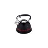 Fierbător tradițional cu fluier fabricat din inox, ceainic 2.7 litri, 22-22.5 cm, negru, Klausberg