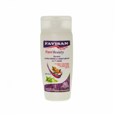 Sampon contra matretii si caderii parului cu 11 plante favibeauty 200ml favisan foto