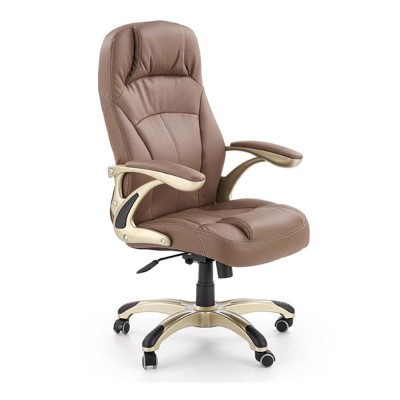 Scaun directorial HM Carlos, Piele ecologica perforata, Roti cauciucate, Inaltime ajustabila, Mecanism multiblock, 136 Kg, Bej foto