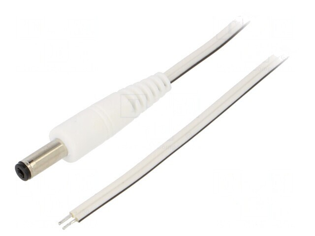 Cablu Alimentare Alb 1.5m 2x0.35mm2 cu Mufă DC 4.8/1.7