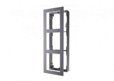 Panou frontal pentru 3 module videointerfon modular Hikvision DS-KD-ACW3; permite foto