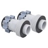 vidaXL Adaptor Furtun Piscina Tip B 38mm, Gri, 2 Bucati - Conectare Usoara Supape si Pompe
