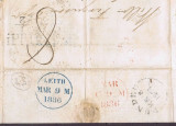 Great Britain 1836 Postal History Prestamp entire LEITH DUNDEE D.014