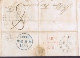 Great Britain 1836 Postal History Prestamp entire LEITH DUNDEE D.014