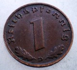 2.740 GERMANIA 1 REICHSPFENNIG 1938 D, Europa, Bronz