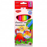 Cumpara ieftin Set 12 Creioane Color DACO, Ascutitoare Inclusa, Corp din Lemn Hexagonal, 12 Culori Diferite, Set Creioane Colorate, Creioane Colorate, Creioane pentr