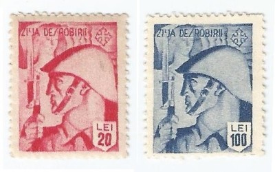*Romania, lot 1021 cu 2 timbre fiscale generale, 1932, oblit. foto