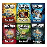 Dav Pilkey The Adventures of Dog Man Collection 6 Books Set (Dog Man,Dog Man A Tale of Two Kitties,Dog Man Unleashed,Dog Man Lord of the Fleas,Dog Man