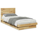 Cumpara ieftin Cadru pat cu tablie fara saltea 75x190 cm lemn masiv de stejar