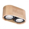 Lampă De Tavan Basic Din Lemn Natural, 2 Becuri, Formă Rotundă, Stil Scandinav, De Interior