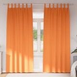 Perdele 2 pcs Portocaliu intens 245 x 140 cm Poliester