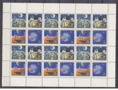 RUSIA 1989 , MI 6020-23 A, COSMOS, ASTRONAUT COALA, MNH foto