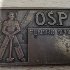 QW1 82 - Medalie - tematica sport - comunism - OSP - Pentru sport